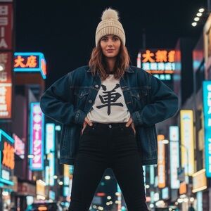 Cream Knit Beanie with Pom Pom